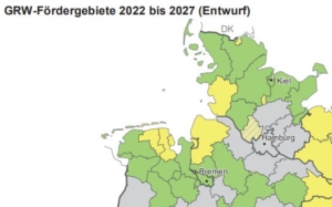 GRW-Fördergebiete 2022 bis 2027 (Entwurf)